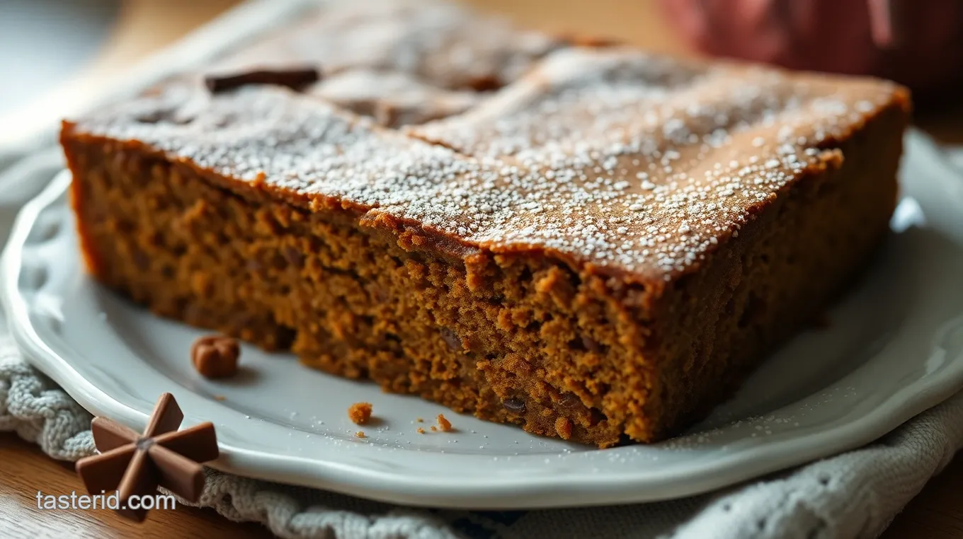 Decadent Gingerbread Slice with Cream Cheese Frosting