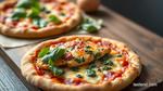 Bake Chicken Pizza with Spinach Pesto Delight