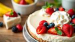 Baked Cheesecake with Fresh Fruit Delight