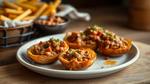 Fried Potato Skins with Pulled Pork Delight