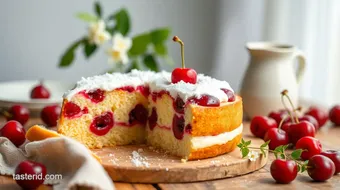 Bake Cherry White Forest Cake Delightfully