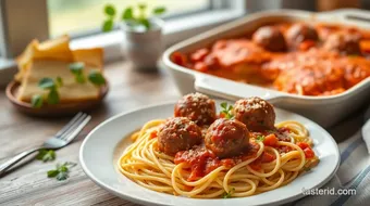 Bake Spaghetti with Meatballs - Comfort Food