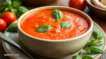 Blend Tomato Soup with Fresh Basil Bliss