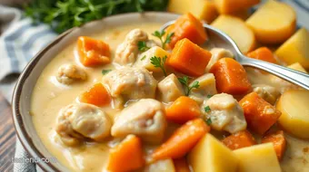 Comforting Chicken White Stew in 30 Minutes recipe card