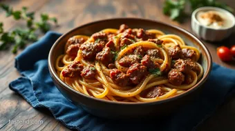 Cook Turkish Pasta with Spiced Meat