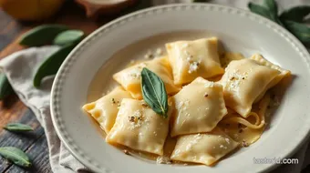 Cooked Ricotta Agnolotti with Sage Butter