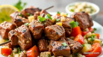 Grill Lamb Kabob with Fresh, Zesty Tabouli