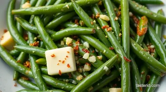 Quick Green Beans with Savory Garlic Butter recipe card