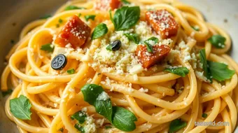 Stirred Creamy Pasta with Garlic Goodness