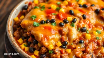 Taste of Home Burrito Bake: The Ultimate Comfort Food Recipe! recipe card