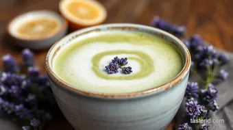 Whisked Lavender Matcha Latte Bliss recipe card