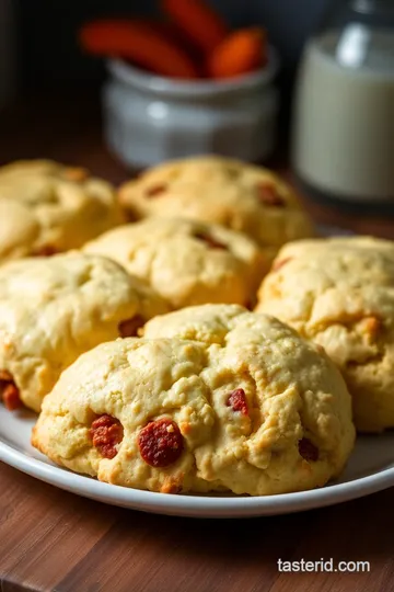 Andalusian Olive Oil Scones with Chorizo and Manchego presentation