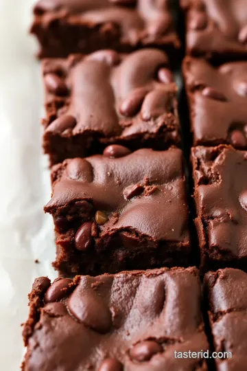 Chocolate Kidney Bean Brownies presentation