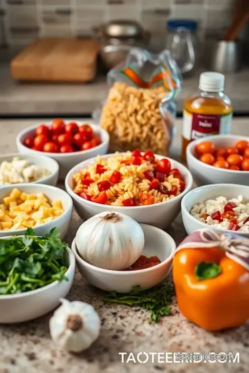 Mediterranean Risoni Tray Bake ingredients