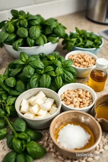 Classic Basil Pesto Sauce ingredients