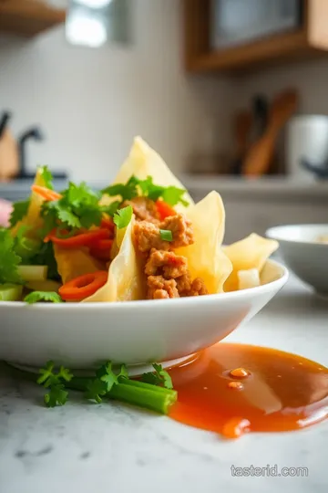 Savory Chicken and Vegetable Wontons steps