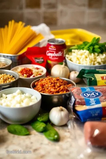 Classic Baked Spaghetti ingredients