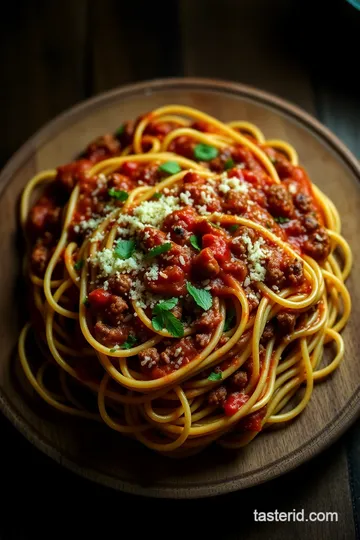 Classic Baked Spaghetti presentation