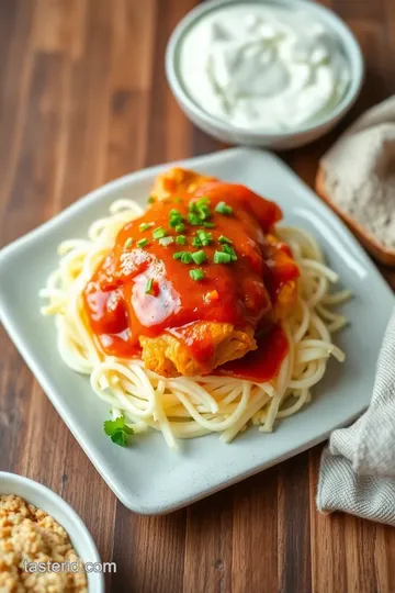 Spicy Deli Sliced Buffalo Chicken presentation