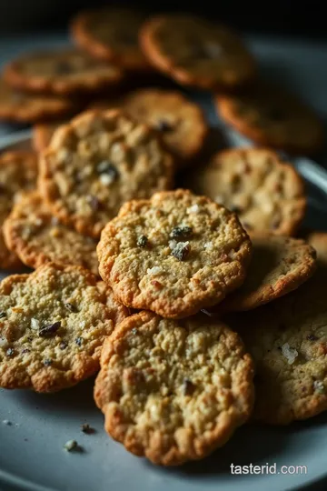 Crispy Spelt Crackers with Sea Salt and Herbs presentation