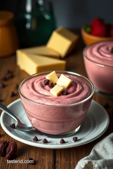 Delightfully Decadent Pink Chocolate Mousse presentation