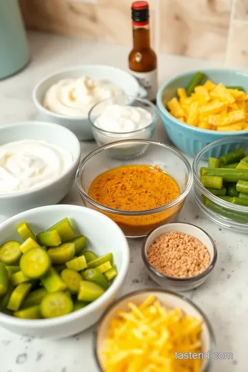 Southern Fried Pickle Dip ingredients