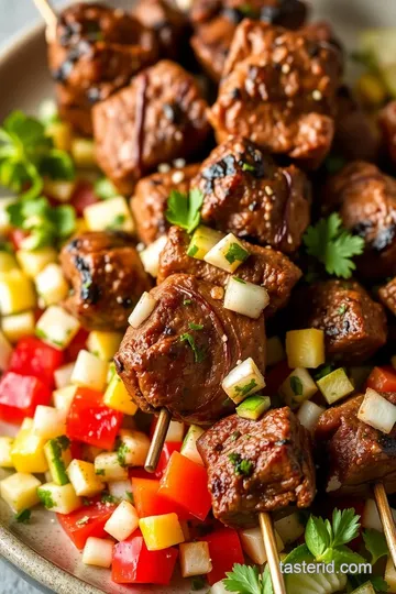 Grill Lamb Kabob with Fresh Zesty Tabouli presentation