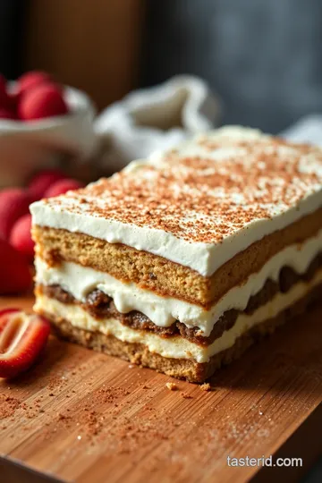 Irresistible Tiramisu Slice Recipe presentation