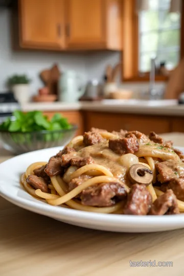 Light & Creamy Beef Stroganoff steps