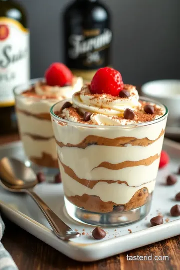 Disaronno & Kahlua Infused Tiramisu presentation