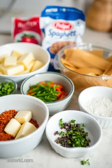 Sautéed Spaghetti with Flavorful Garlic Bliss ingredients