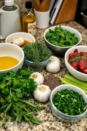 Herb-Crusted Roast Venison ingredients