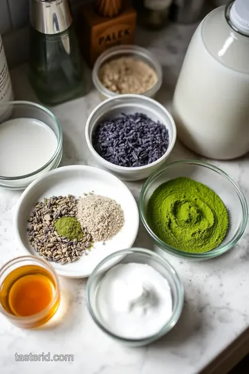 Lavender Matcha Latte ingredients