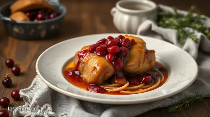 Slow-Cooked Duck Confits with Cranberry Sauce